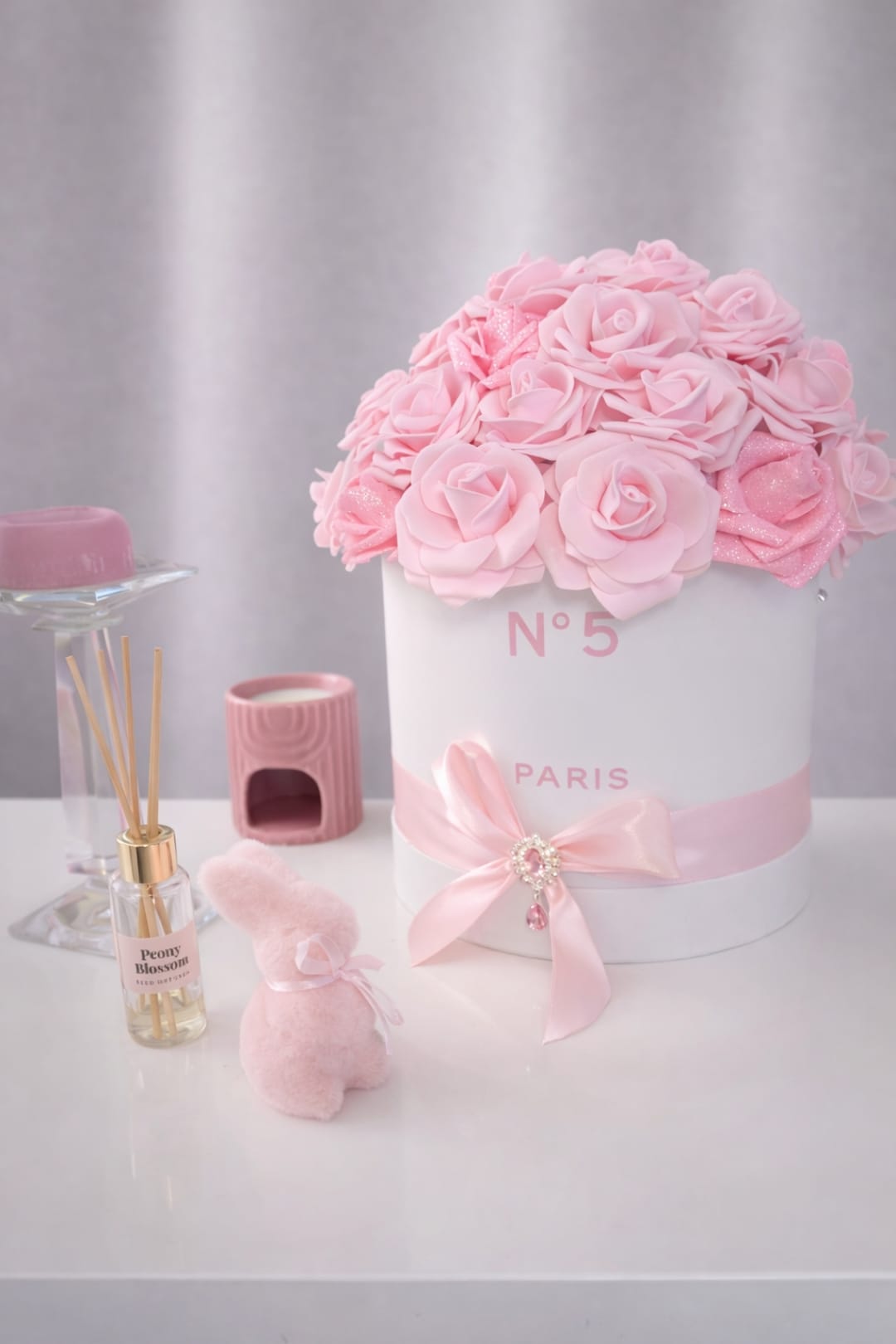 Box florale en roses