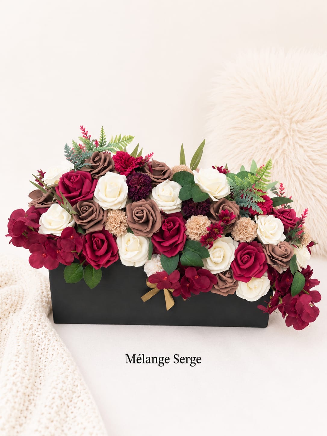 Jardinière en mélange de fleurs